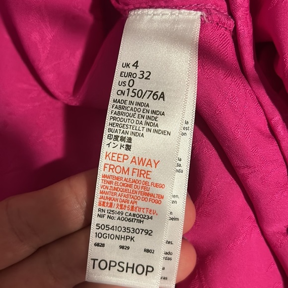 TOPSHOP Fuchsia Wrap Dress Layered with Ruffles size 0 - Picture 13 of 13